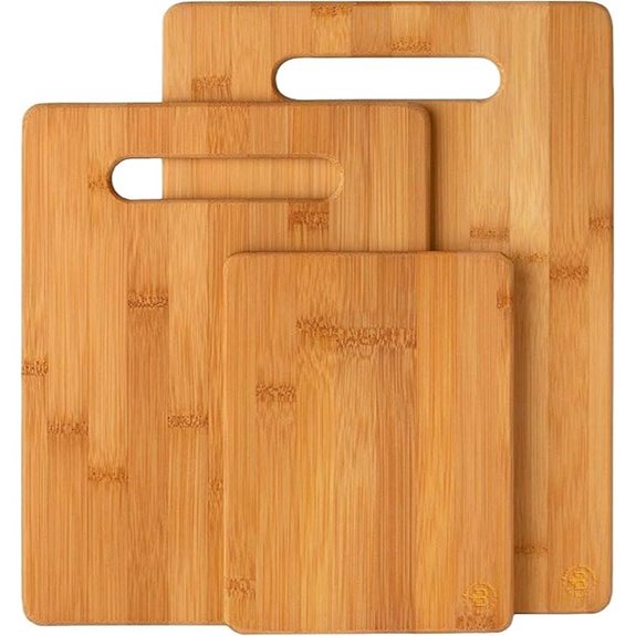 Bamboo Cutting Board Set (3-Piece Food Prep)