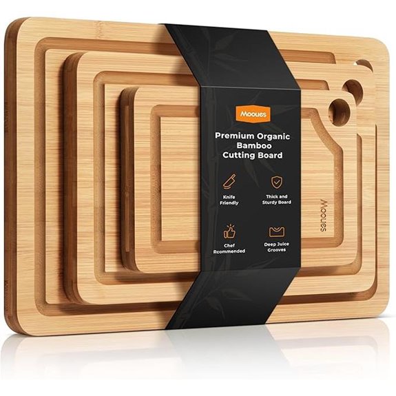 Bamboo Cutting Board Set (3-Piece) with Juice Groove