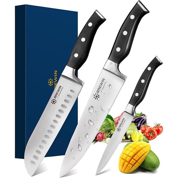 Brewin 3PC Chef Knife Set with Gift Box