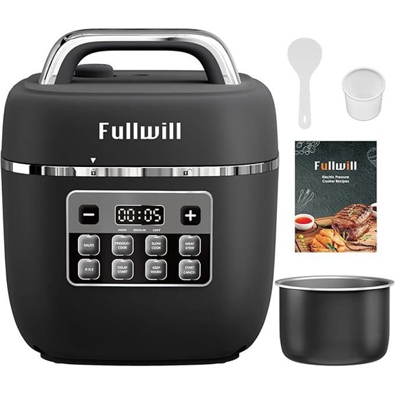 Fullwill 3-Quart Electric Pressure Cooker and Slow Cooker