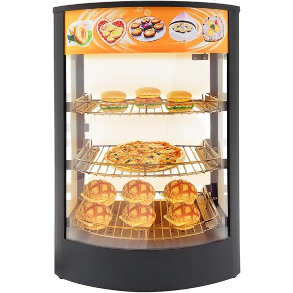 3-Tier Food Warmer Display Cabinet for Restaurants