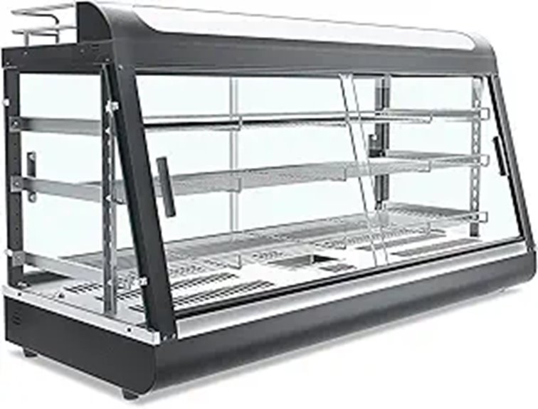 3-Shelf Commercial Food Warmer with LED Lighting