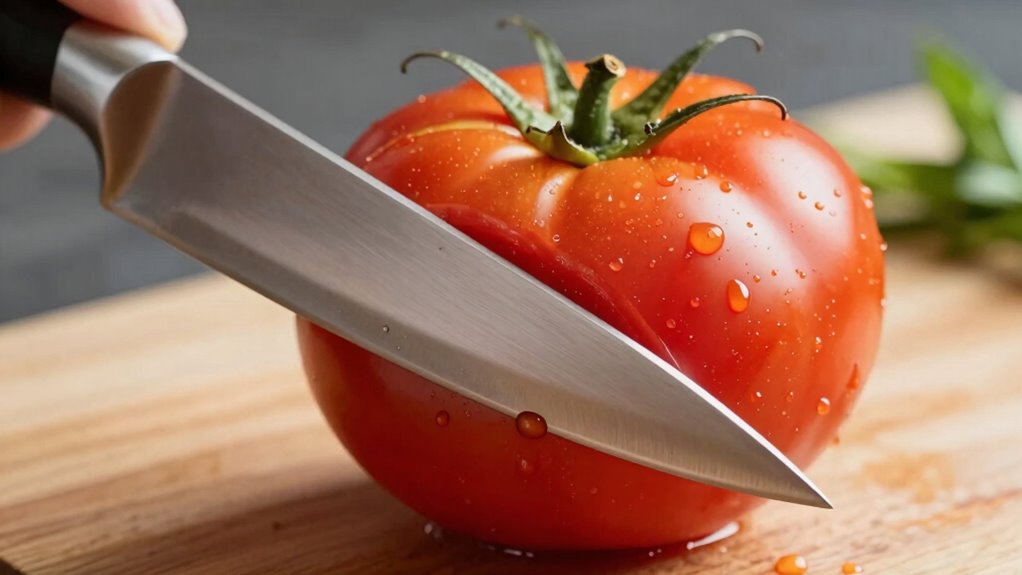tomato slice sharpness test