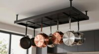 top ceiling mounted cookware racks