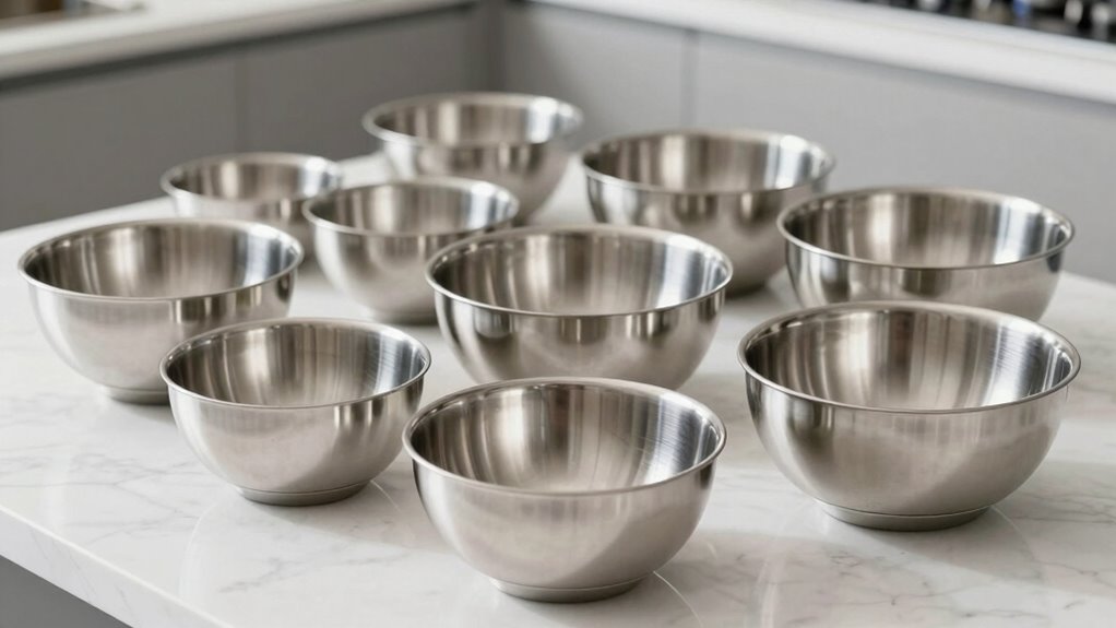 top large stainless steel bowls