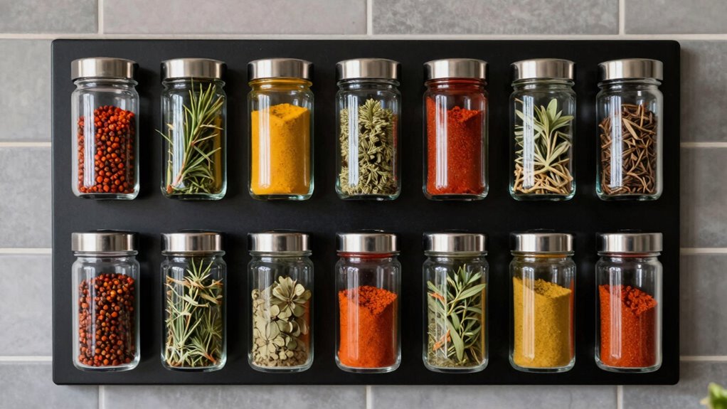 top magnetic spice jar wall boards
