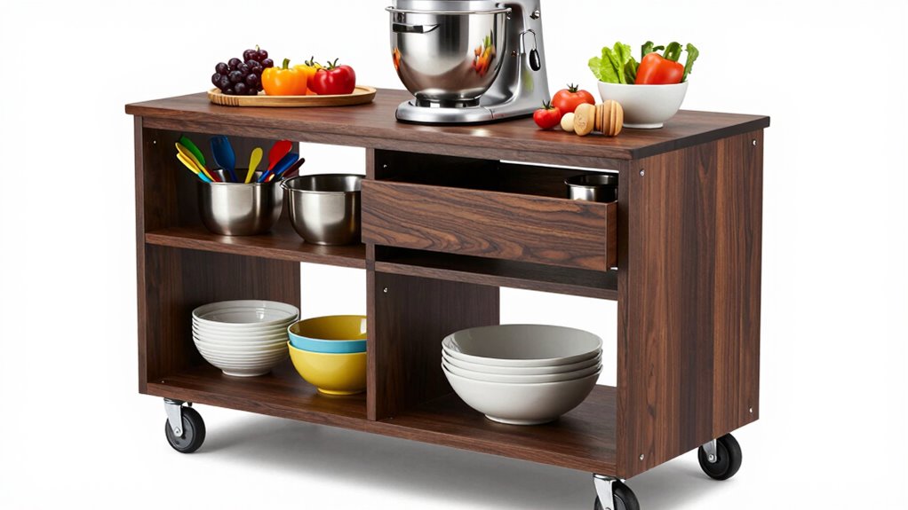 top mixer carts with storage