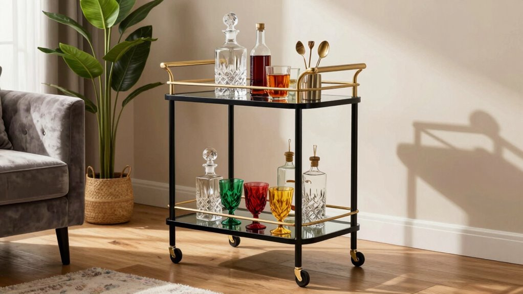 top rolling bar carts