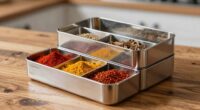 top stainless spice storage