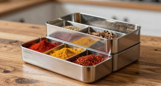 top stainless spice storage
