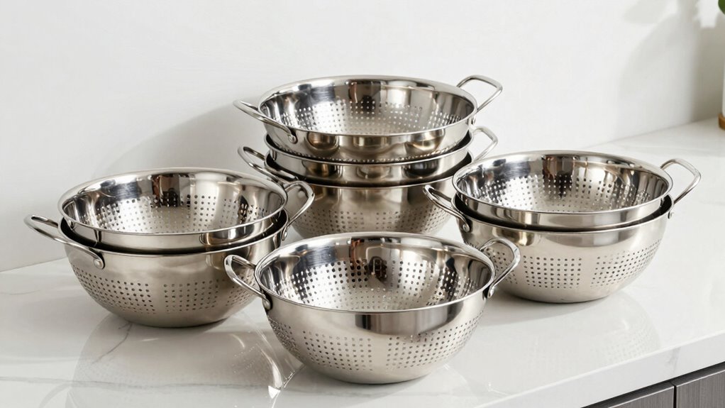 top stainless steel colander set