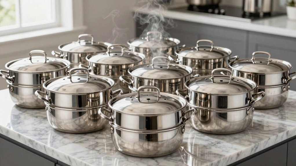 top stainless steel idli steamers