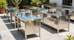 top stainless steel outdoor prep tables