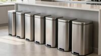 top stainless trash cans