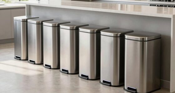 top stainless trash cans