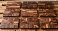 top walnut end grain boards