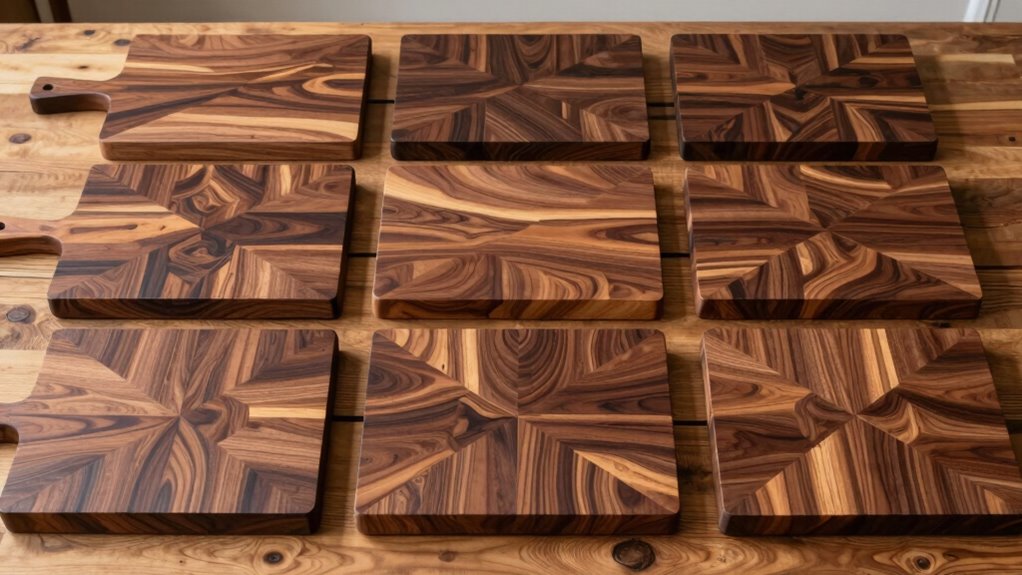 top walnut end grain boards