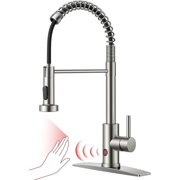 FORIOUS Touchless Kitchen Faucet with Motion Sensor