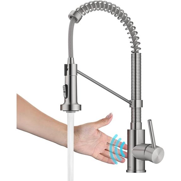 KRAUS Bolden Touchless Kitchen Faucet in Stainless Steel