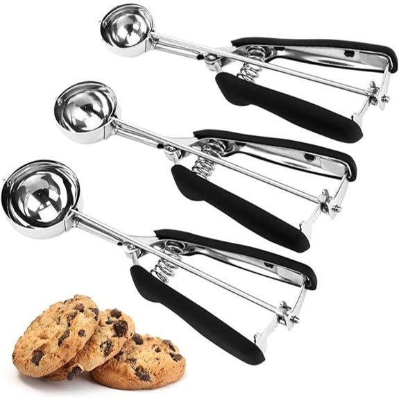 Cookie Scoop Set of 3 with Trigger Release