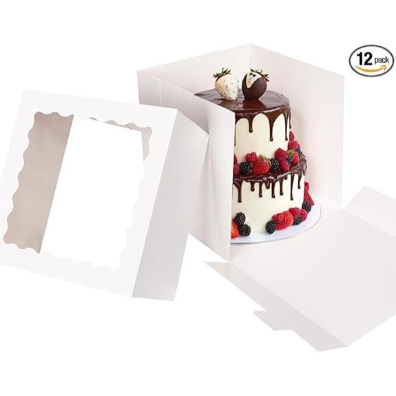 Moretoes 12 Pack Cake Boxes with Windows