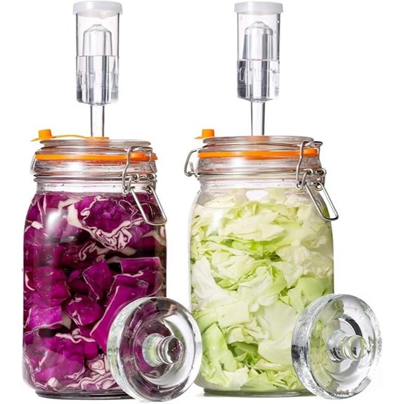 JILLMO 1.5L Fermentation Jar with Airlocks (Pack of 2)