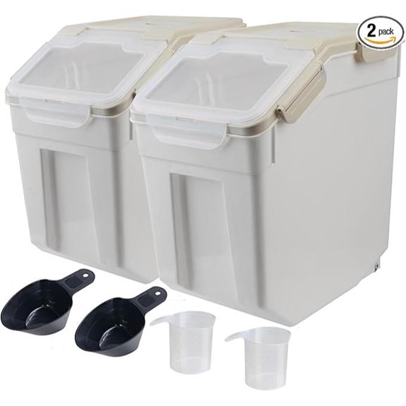Large Flour Storage Container Bin 25lb (2 Pack)