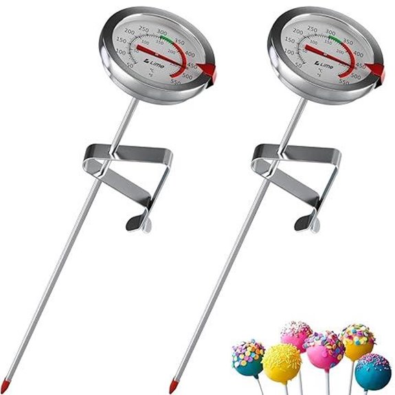 Candy Thermometers with Pot Clips (2 Pack)