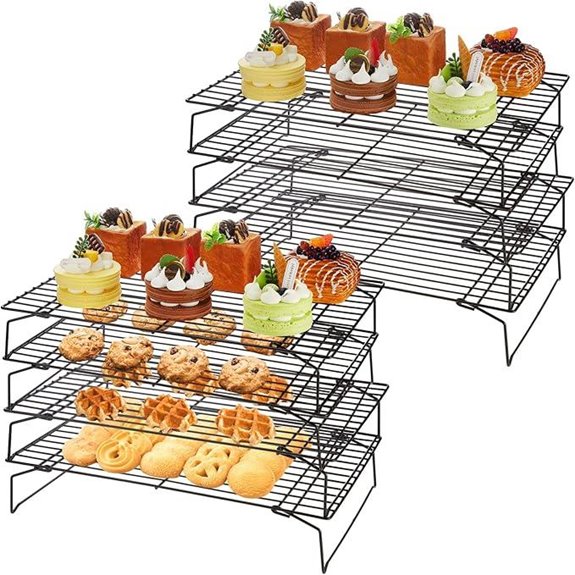 Meekoo 2-Pack 4-Tier Collapsible Cooling Racks
