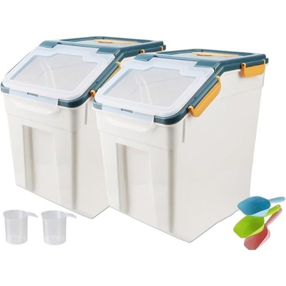 YXQ 50LB Flour Storage Container Bin (2 Pack)