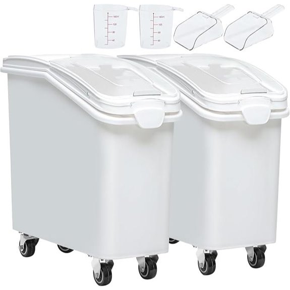 YITAHOME 2-Pack Commercial Rice & Flour Storage Bins