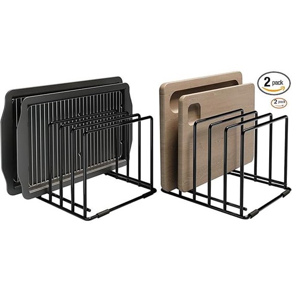 2-Pack 5-Tier Dish & Cutting Board Organizer