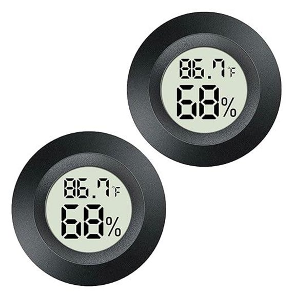 2 Pack Mini Digital Hygrometer for Indoor & Outdoor