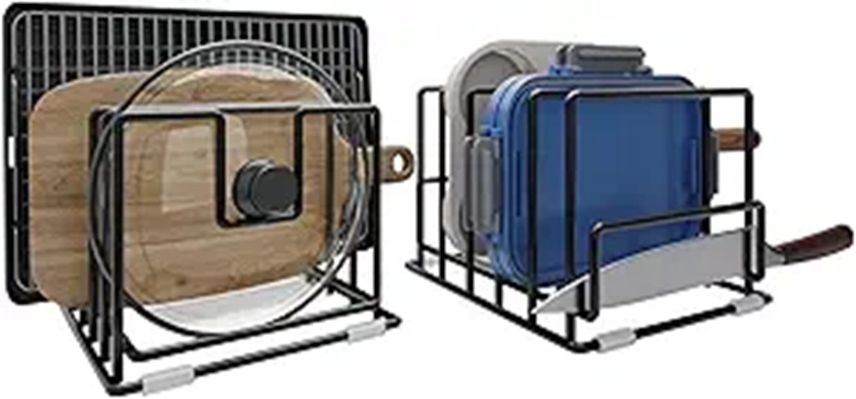 2-Pack Kitchen Organizer Rack with Compartments