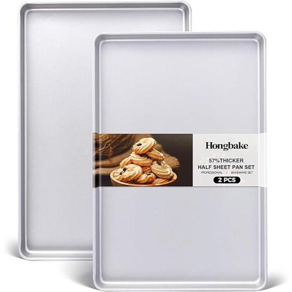 HONGBAKE 2-Pack Nonstick Baking Sheet Set