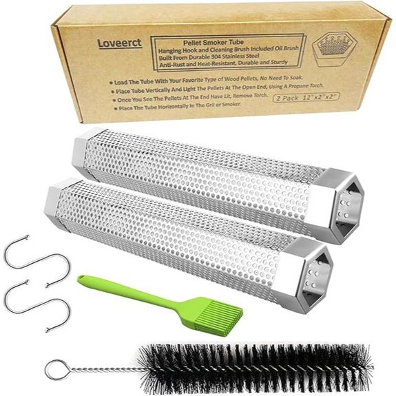 2-Pack 12 Stainless Steel Pellet Smoker Tubes