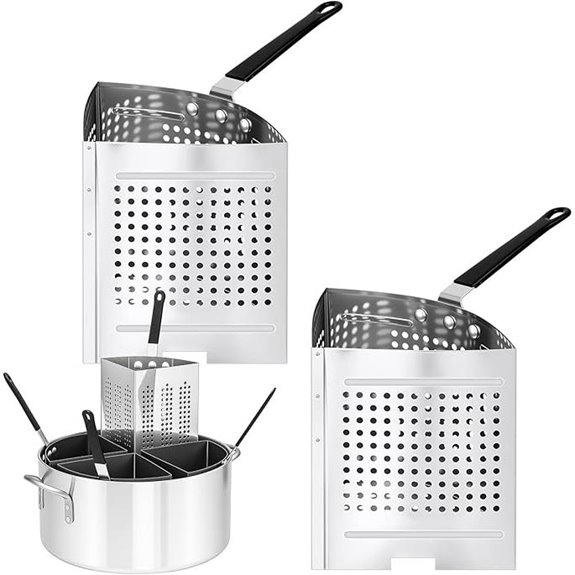 LemonRoad 2-Pack 5 Qt Stainless Steel Pasta Strainers