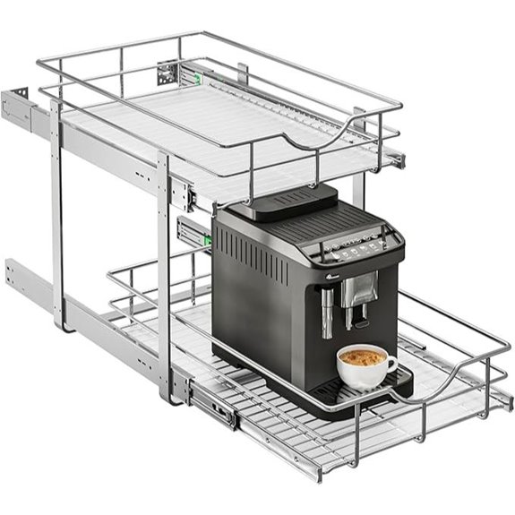 WelFurGeer 2-Tier Kitchen Cabinet Pullout Organizer