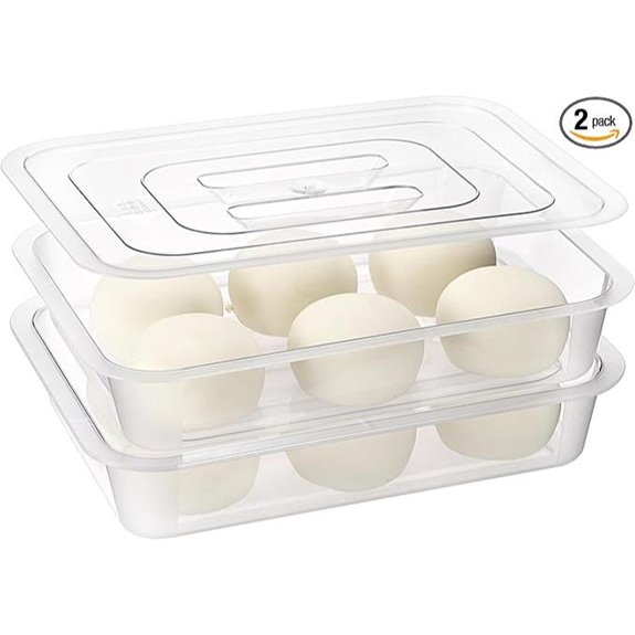2 Pack Clear Pizza Dough Proofing Boxes