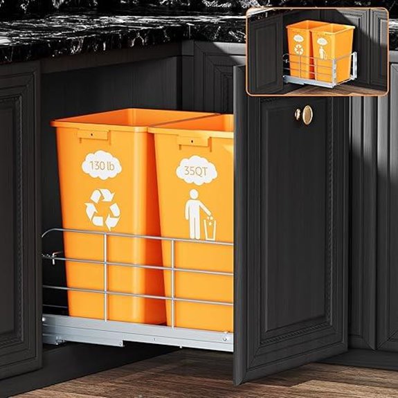 Double Pull-Out Under Cabinet Trash Can Kit