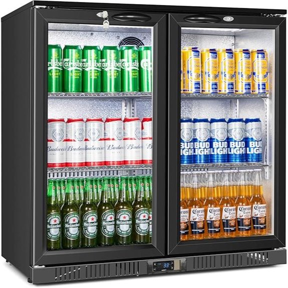 Beverage Under Counter Cooler with Glass Doors
