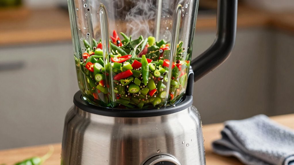 use small batches and cool ingredients