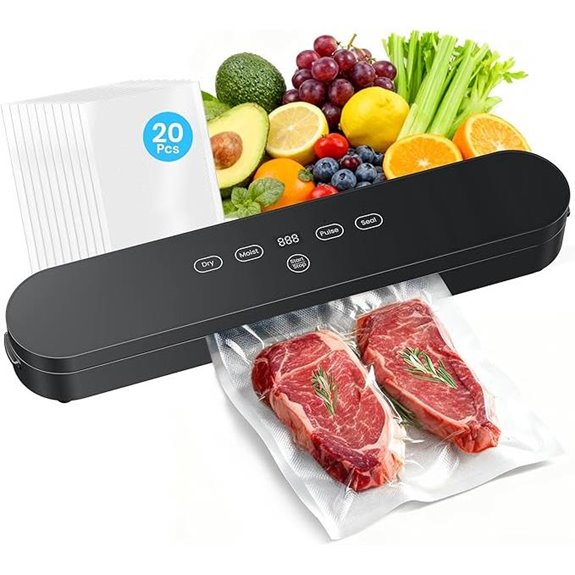 Food Vacuum Sealer Machine with 20 Bags 4-in-1 Functions