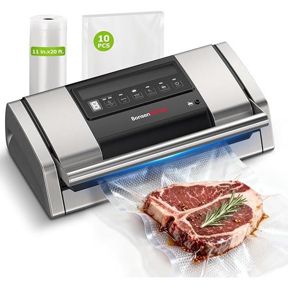 Bonsenkitchen Vacuum Sealer with Built-in Cutter and Bags