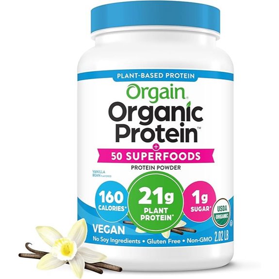 Orgain Vegan Protein + Superfoods Powder Vanilla Bean