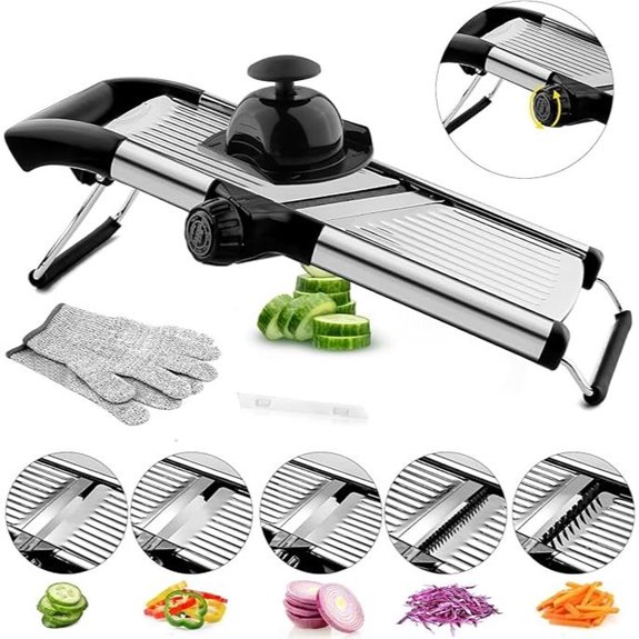 VEKAYA Mandoline Slicer with Cut-Resistant Gloves