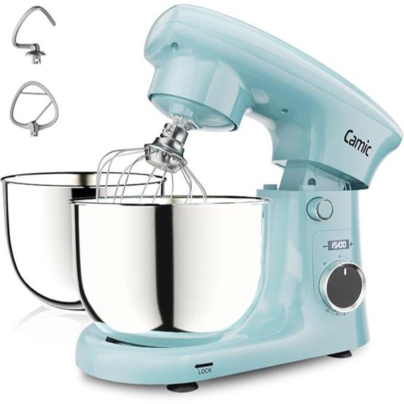 Camic 3-in-1 Stand Mixer with Dual Bowls