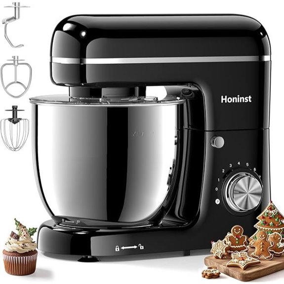 3-In-1 8-Speed 6.5QT Stand Mixer with Accessories