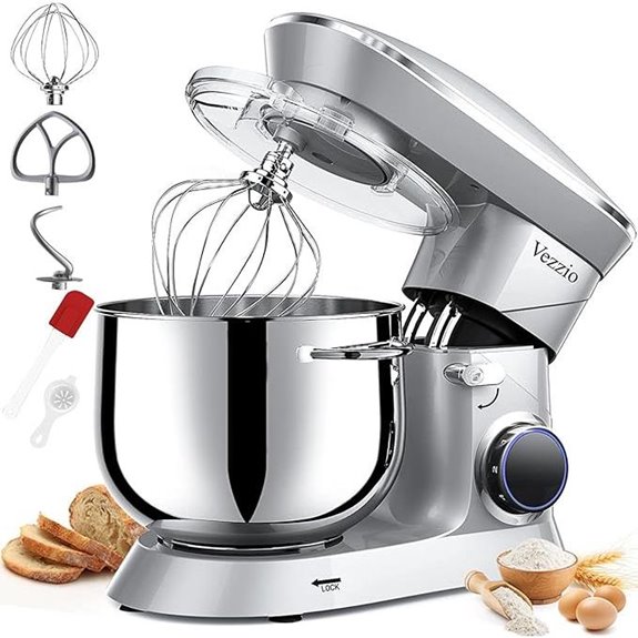 Vezzio 9.5 Qt Tilt-Head Stand Mixer with Attachments