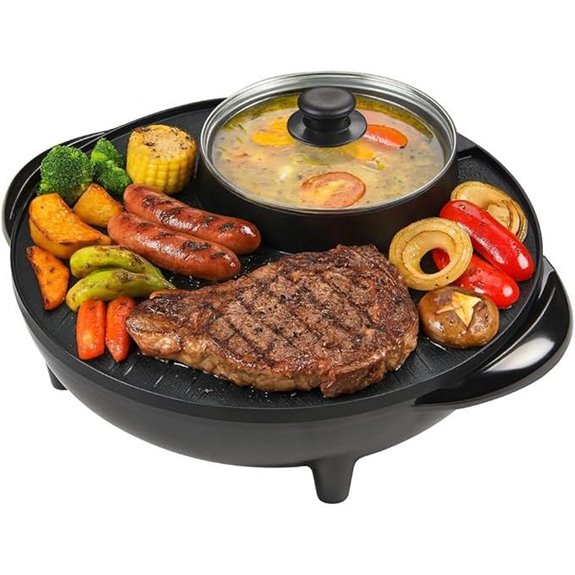 OVENTE 2-in-1 Hot Pot & Grill with Accessories